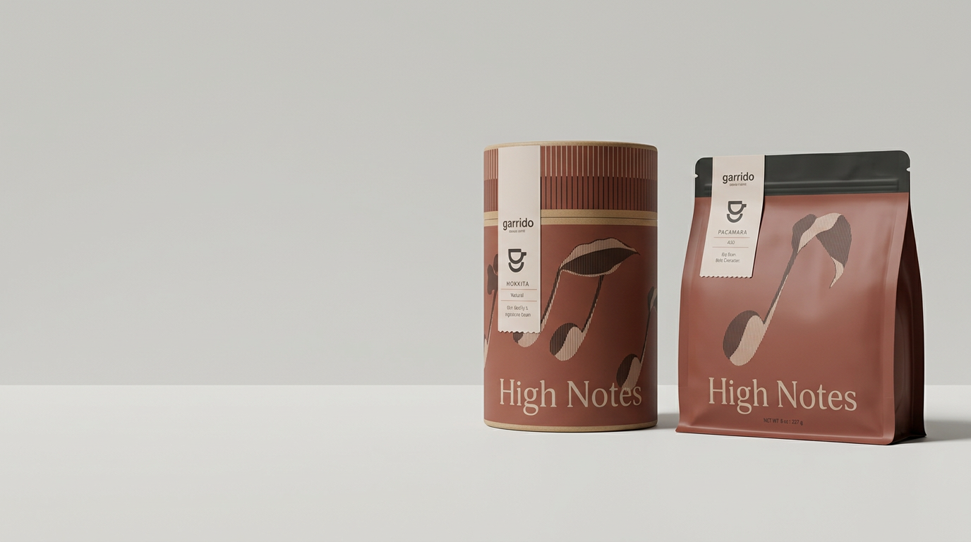 Nueva línea High Notes de Garrido: tubo Mokkita Natural y bolsa Pacamara Natural